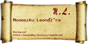 Moseszku Leonóra névjegykártya